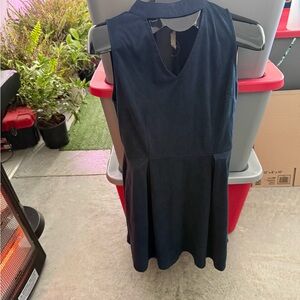 Elegant Navy Blue Sleeveless Dress mp26